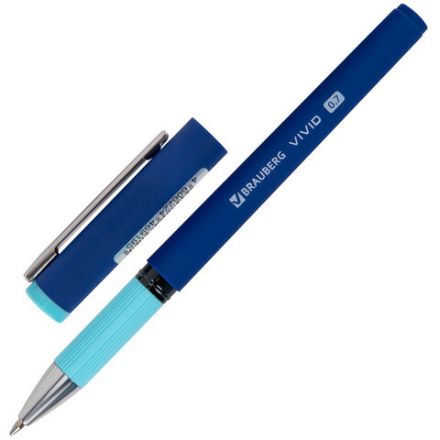 Ручка шариковая с грипом BRAUBERG "VIVID PASTEL", СИНЯЯ, SOFT TOUCH покрытие, узел 0,7 мм, линия письма 0,35 мм, 144399 Ручка шариковая с грипом BRAUBERG "VIVID PASTEL", СИНЯЯ, SOFT TOUCH покрытие, узел 0,7 мм, линия письма 0,35 мм, 144399