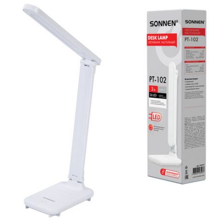 Настольная лампа светильник беспроводная SONNEN PT-102, USB, LED, 3 Вт, 3 режима, белый, 238777 Настольная лампа светильник беспроводная SONNEN PT-102, USB, LED, 3 Вт, 3 режима, белый, 238777