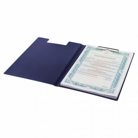 Папка-планшет STAFF, А4 (310х230 мм), с прижимом и крышкой, пластик, синяя, 0,5 мм, 229220 Папка-планшет STAFF, А4 (310х230 мм), с прижимом и крышкой, пластик, синяя, 0,5 мм, 229220