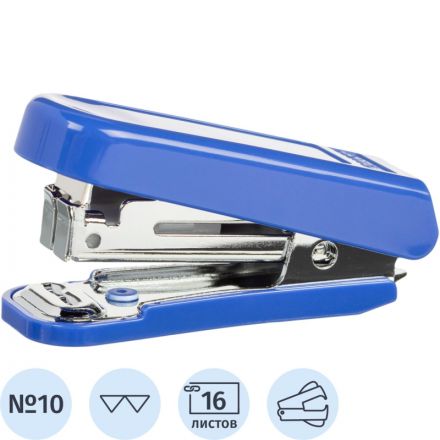Степлер -мини КОМУС (N10) до 16 лист. синий антистеп Степлер -мини КОМУС (N10) до 16 лист. синий антистеп