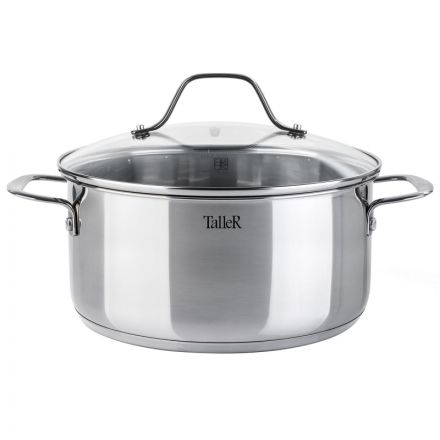 Кастрюля с крышкой TalleR, нерж. сталь, d=24см, 5,0л (TR-11084)