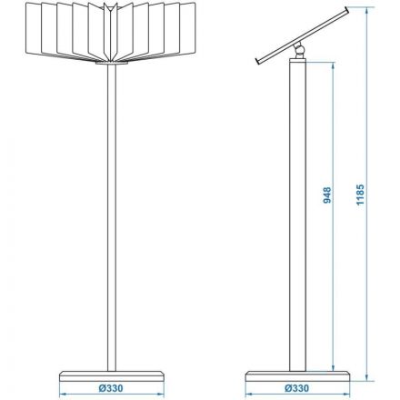 Демосистема напольная ProMega office А4,10 панел.,черн,регулир.угол наклона