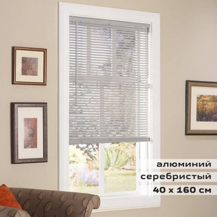 Жалюзи горизонтальные BRABIX 40х160 см, АЛЮМИНИЙ, цвет серебристый, 606031 Жалюзи горизонтальные BRABIX 40х160 см, АЛЮМИНИЙ, цвет серебристый, 606031