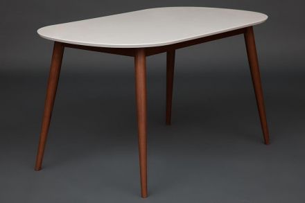 Стол Tetchair обеденный MAX (Макс), основание бук, Стол Tetchairешница мдф, 140 х 80 х 75см, Белый + Коричневый