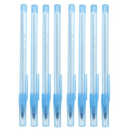 Ручки шариковые BIC "Round Stic", НАБОР 8 шт., СИНИЕ, узел 1 мм, линия письма 0,32 мм, пакет, 928497