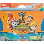 Мелки восковые пластиковые Deli Paw Patrol набор 12 цв европодвес,EC202-12 Мелки восковые пластиковые Deli Paw Patrol набор 12 цв европодвес,EC202-12