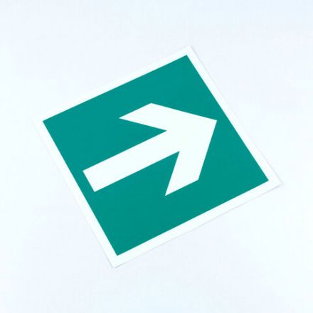 Знак "Направление эвакуации", КОМПЛЕКТ 5 штук, 200х200 мм, фотолюминесцентный, пленка, E02-01, Е02-01 Знак "Направление эвакуации", КОМПЛЕКТ 5 штук, 200х200 мм, фотолюминесцентный, пленка, E02-01, Е02-01