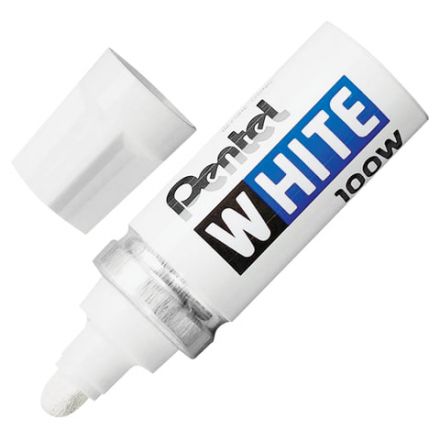 Маркер-краска лаковый PENTEL (Япония) WHITE, 6,5 мм, БЕЛЫЙ, алюминиевый корпус, длина письма 1200 м, X100W Маркер-краска лаковый PENTEL (Япония) WHITE, 6,5 мм, БЕЛЫЙ, алюминиевый корпус, длина письма 1200 м, X100W