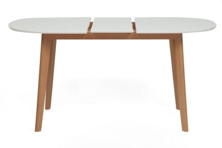 Стол обеденный раскладной BOSCO (Боско) основание бук, столешница мдф, 120+30*80см, Белый+Натуральный ( Бук) Стол обеденный раскладной BOSCO (Боско) основание бук, столешница мдф, 120+30*80см, Белый+Натуральный ( Бук)