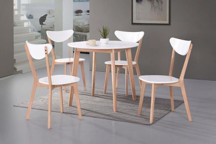 Стол обеденный раскладной BOSCO (Боско) основание бук, столешница мдф, 120+30*80см, Белый+Натуральный ( Бук) Стол обеденный раскладной BOSCO (Боско) основание бук, столешница мдф, 120+30*80см, Белый+Натуральный ( Бук)