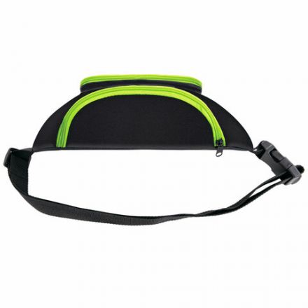Сумка на пояс BRAUBERG RIO, карман, регулируемый ремень, черная, салатовые детали, 30х12x10 см, 270823 Сумка на пояс BRAUBERG RIO, карман, регулируемый ремень, черная, салатовые детали, 30х12x10 см, 270823