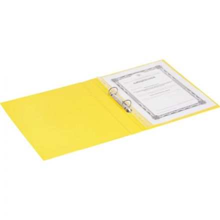 Папка на 2-х кольцах Bantex 35 мм желтая до 200 листов Папка на 2-х кольцах Bantex 35 мм желтая до 200 листов
