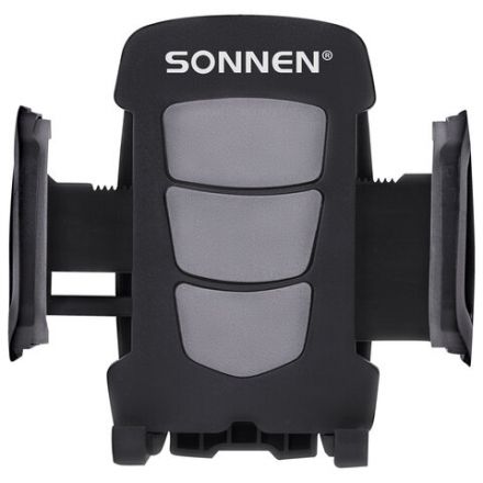 Держатель для телефона в авто на стекло SONNEN, зажим 50-100 мм, вращение 360°, 354921