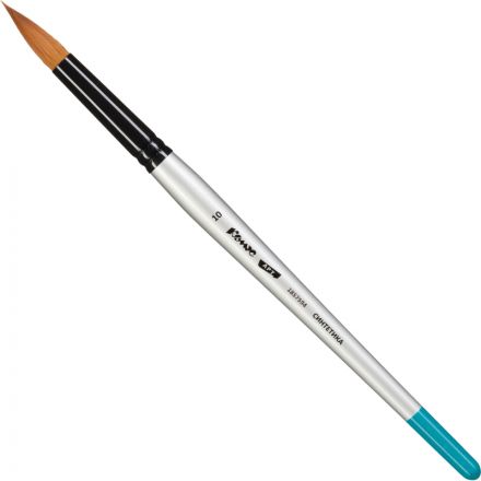 Кисть художественная Комус Арт синтетика мягкая, кругл.,№10, короткая ручка Кисть художественная Комус Арт синтетика мягкая, кругл.,№10, короткая ручка