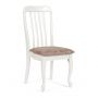 Стул Palermo/Палермо ( PM-SC2 ) дерево гевея, 44х55х97см, ivory white (слоновая кость 2-5), ткань античный коричневый 004-3