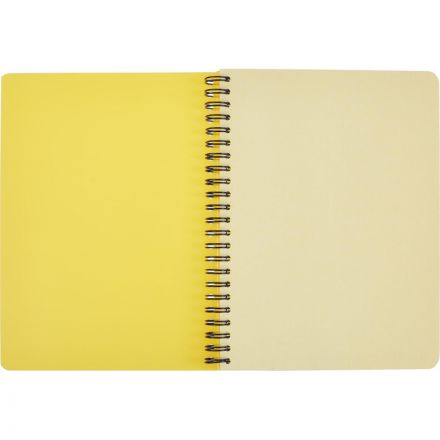 Бизнес-тетрадь А5,96л,кл,спир,пластик,тон.бл. Attache Bright colours Желтый