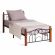 Кровать AT-808, дерево гевея/металл, 90*200 см (Single bed), красный дуб/черный