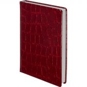 Ежедневник датированный Attache Selection Stones, 2025,А5, красный,нат.кожа