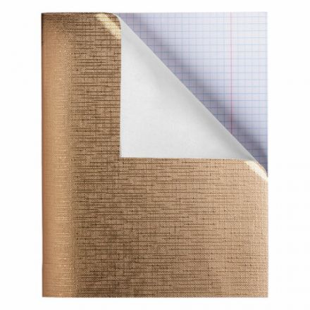 Тетрадь бумвинил А5 48 л. скоба, офсет №1, клетка, "ЗОЛОТО Metallic", HATBER, 059231, 48Т5бвВ1