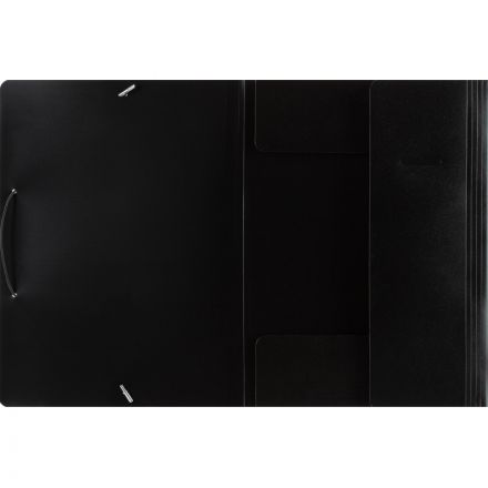 Папка на резинках Attache А4 пластиковая черная (0.7 мм, до 200 листов)