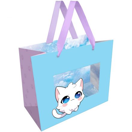 Пакет подарочный 23*18*10см MESHU "Sky kitten", фольга, выборочный лак, матовая ламинация Пакет подарочный 23*18*10см MESHU "Sky kitten", фольга, выборочный лак, матовая ламинация