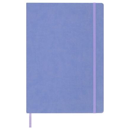 Скетчбук, слоновая кость 140 г/м2 210х297 мм, 80 л., КОЖЗАМ, резинка, BRAUBERG ART CLASSIC, пастель сиреневый, 116883