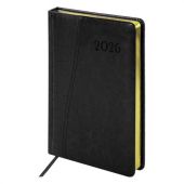 Ежедневник датированный 2026, А5, 138x213 мм, BRAUBERG "Cayman", под кожу, черный, 117047 Ежедневник датированный 2026, А5, 138x213 мм, BRAUBERG "Cayman", под кожу, черный, 117047