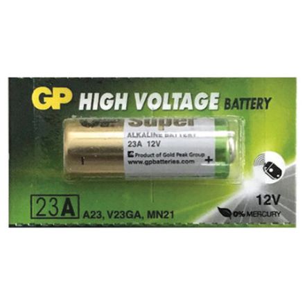Батарейки GP High Voltage, 23AE, алкалиновая, для сигнализаций, 1 шт., в блистере (отрывной блок), 23AF-2C5 Батарейки GP High Voltage, 23AE, алкалиновая, для сигнализаций, 1 шт., в блистере (отрывной блок), 23AF-2C5