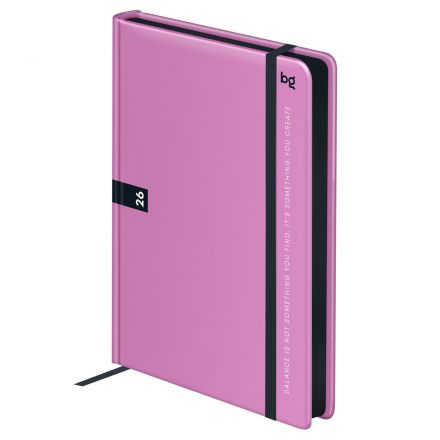 Ежедневник датированный 2026, А5, 7БЦ BG"Monochrome. Mulberry", розовый, soft touch Ежедневник датированный 2026, А5, 7БЦ BG"Monochrome. Mulberry", розовый, soft touch
