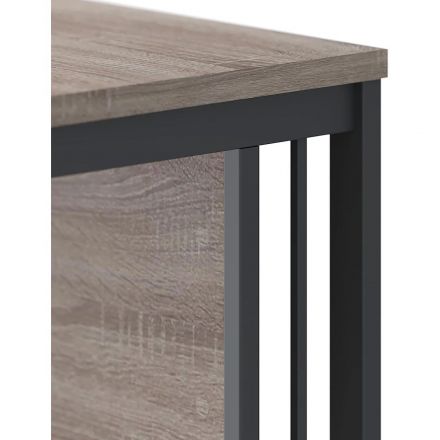 Стол Комус Мебель К-Loft 241S014 1180×670×752 дуб сонома темн/черный Стол Комус Мебель К-Loft 241S014 1180×670×752 дуб сонома темн/черный