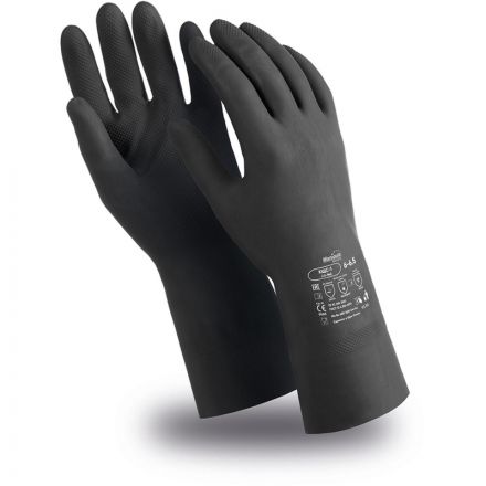 Перчатки защитные латекс,черный Manipula КЩС-1 (L-U-03/CG-942) р.10
