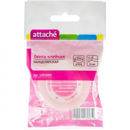 Клейкая лента канцелярская Attache 15x33, подвес Клейкая лента канцелярская Attache 15x33, подвес