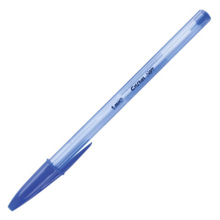 Ручка шариковая масляная BIC "Cristal Soft", СИНЯЯ, корпус тонированный, узел 1,2 мм, линия 0,35 мм, 951434 Ручка шариковая масляная BIC "Cristal Soft", СИНЯЯ, корпус тонированный, узел 1,2 мм, линия 0,35 мм, 951434
