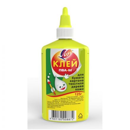 Клей ПВА школьный Луч-М 125 г. арт. 20С 1354-08 Клей ПВА школьный Луч-М 125 г. арт. 20С 1354-08