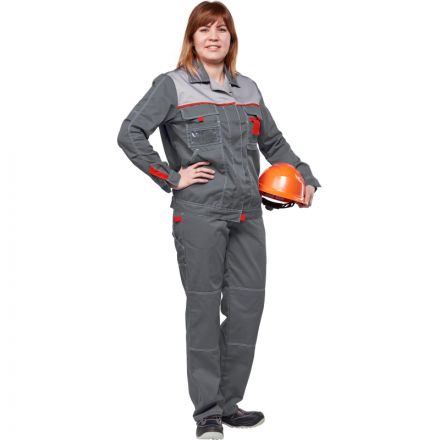 Костюм рабочий летний л10-КБР жен т-сер/св-сер 56-58 170-176