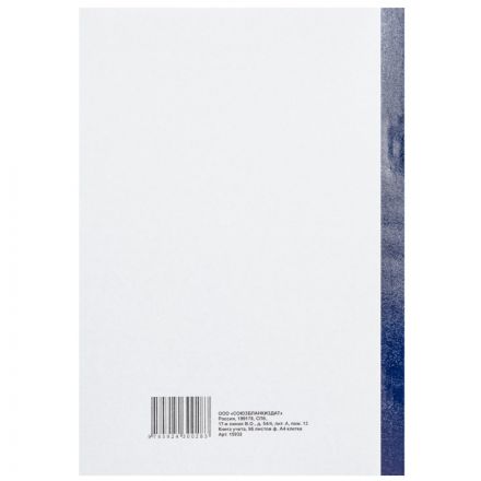 Книга учета бухгалтерская офсет А4 96 листов в клетку на скрепке (обложка - картон)