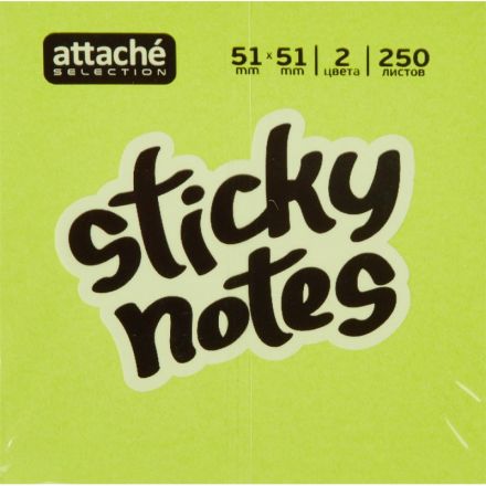 Стикеры Attache Selection миникуб 51х51, зеленый 250 л
