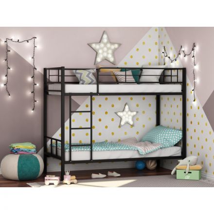 Кровать металлическая FM_Севилья-2 двухъярусная 198х96х163 черный