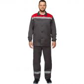 Костюм рабочий летний муж. л16-КБР с СОП сер/крас (р.64-66) 182-188