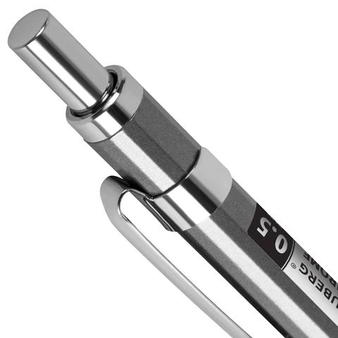 Карандаш механический 0,5 мм + грифели HB 12 штук на блистере, BRAUBERG "CHROME", 181969