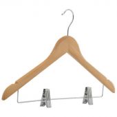 Вешалка-плечики HD Attache HH128, плоская,с металл.клипсами,анис натур