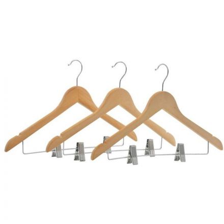 Вешалка-плечики HD Attache HH128, плоская,с металл.клипсами,анис натур Вешалка-плечики HD Attache HH128, плоская,с металл.клипсами,анис натур