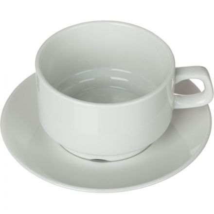 Чайная пара 250 мл Белая Штабелируемая (93842) Чайная пара 250 мл Белая Штабелируемая (93842)