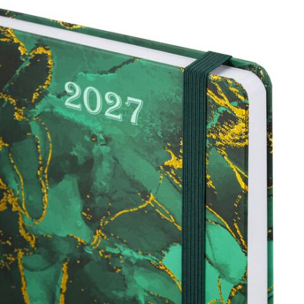 Ежедневник датированный 2027 с резинкой, 145х203 мм, А5, BRAUBERG, твердый, фольга, "Marmaron", 117823 Ежедневник датированный 2027 с резинкой, 145х203 мм, А5, BRAUBERG, твердый, фольга, "Marmaron", 117823