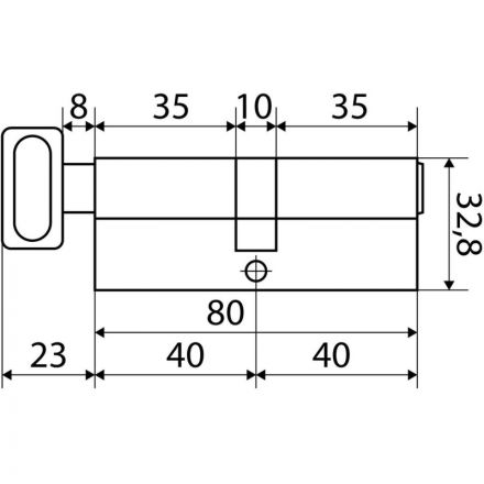 Замок врезной УЗК_Мех.цилин Стандарт MAX 80 40х40В SN5кл перф.кл/вер.м.ник