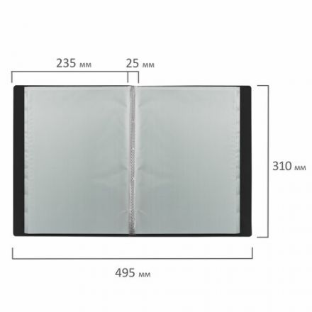 Папка 40 вкладышей BRAUBERG "Office", черная, 0,6 мм, 271327 Папка 40 вкладышей BRAUBERG "Office", черная, 0,6 мм, 271327