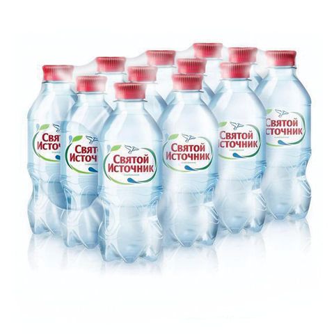 Вода ГАЗИРОВАННАЯ питьевая СВЯТОЙ ИСТОЧНИК, 0,33 л, пластиковая бутылка