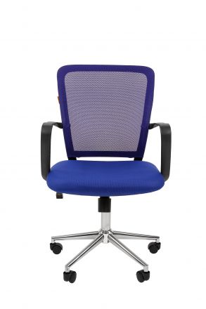 Офисное кресло Chairman 698 Россия  TW-05 синий хром new