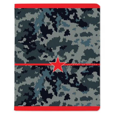 Тетрадь А5 48 л. АЛЬТ скоба, клетка, глянцевый лак, "Милитари. Камуфляж" (5 видов), 7-48-604 Тетрадь А5 48 л. АЛЬТ скоба, клетка, глянцевый лак, "Милитари. Камуфляж" (5 видов), 7-48-604