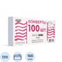 Конверт OfficePost E65 80 г/кв.м белый стрип с внутренней запечаткой (100 штук в упаковке)